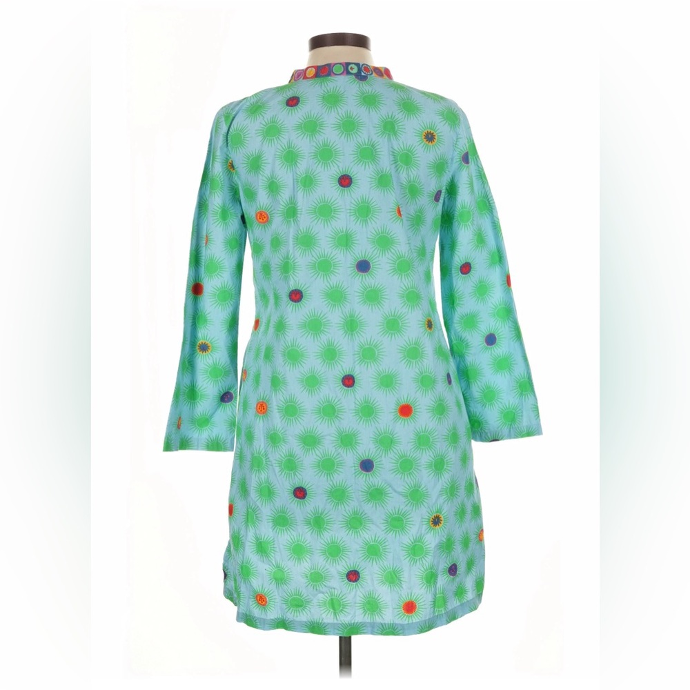 Emporio Sirenuse Sarah Smile Printed Cottonvoile Kaftan size 42 - Picture 5 of 9